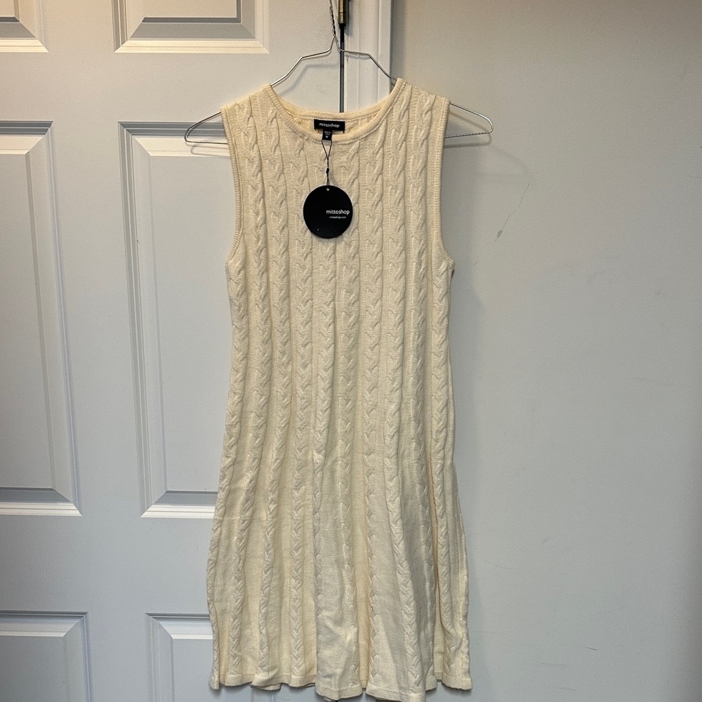 Mittoshop Ivory Cable Knit Sweater
